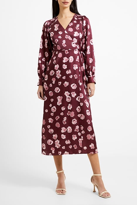 BRONWEN ALEEYA SATIN LS DRESS BROWN 2