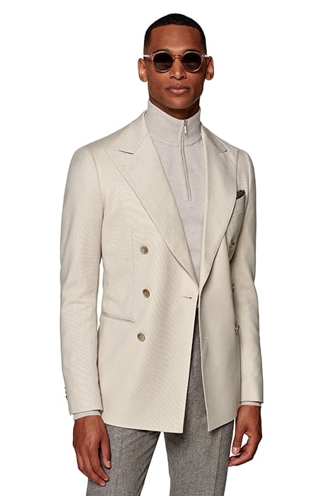 LIGHT BROWN TAILORED FIT HAVANA BLAZER LIGHT BROWN 1