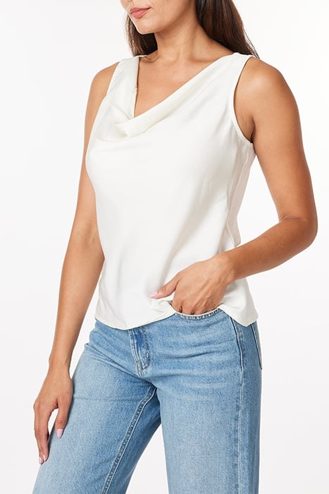 SLEEVELESS DRAPE NECK TOP SUGAR SWIZZLE 3