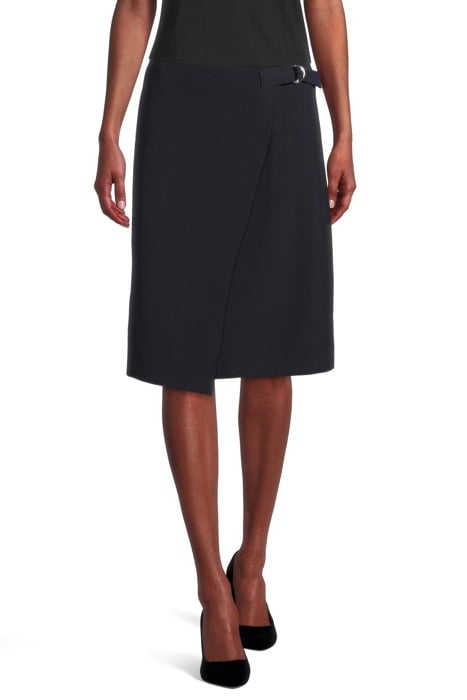 A-LINE WRAP SKIRT NAVY 1