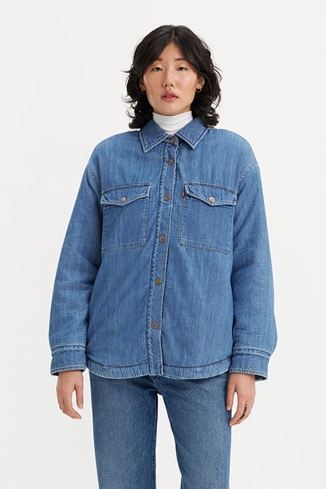 LOLA DENIM SHACKET IN BLUE 1