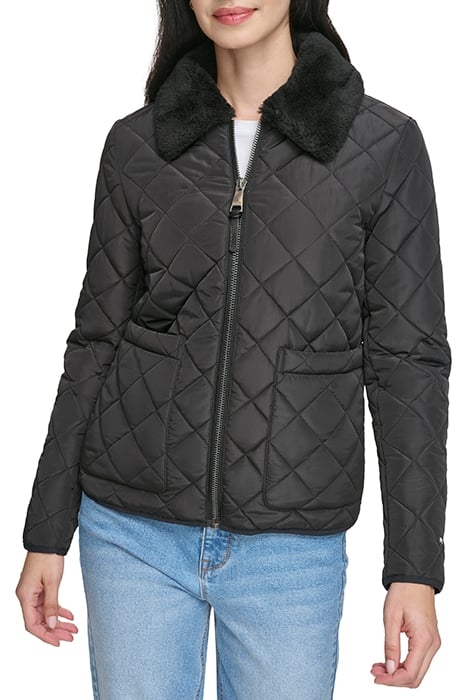 ZIPFRONT W/FF COLLAR BLACK 1