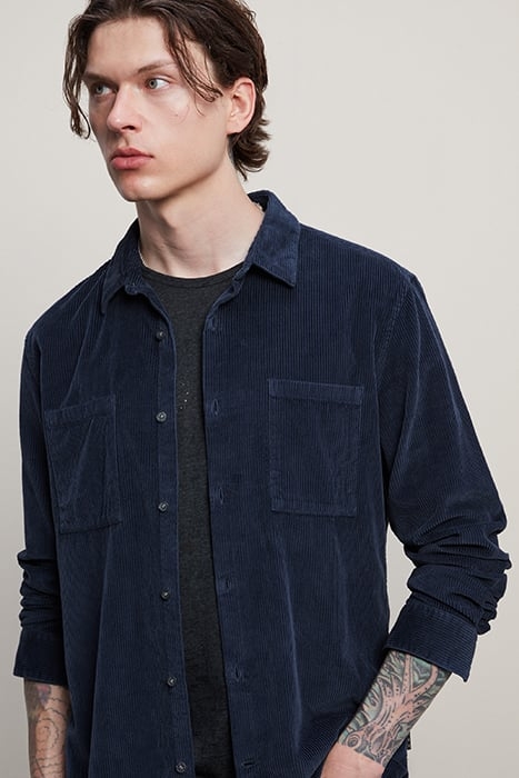 COLE REGULAR FIT L/S SHIRT AGED BLUE 3