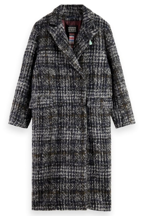 DOUBLE BREASTED COAT IN A BLUE CHECK NIGHT 4