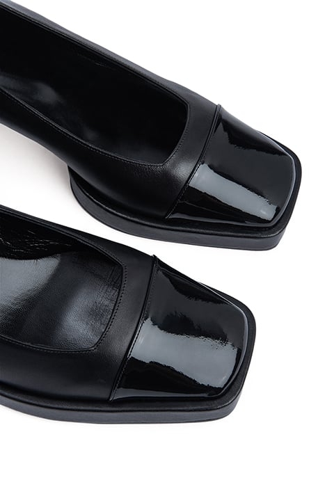 SAVA BLACK PATENT AND NAPPA LEATHER 5