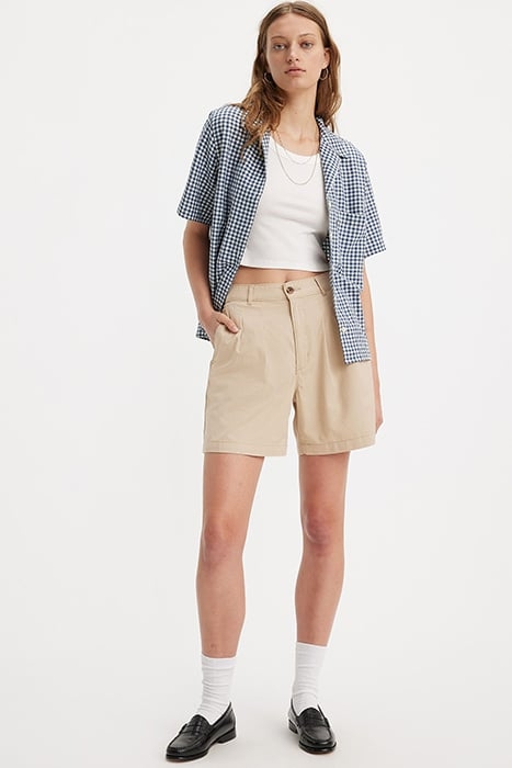 PLEATED SHORT BEIGE 1