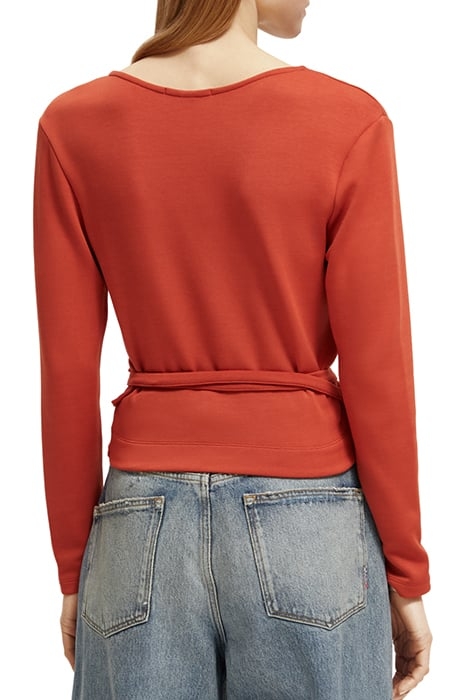 WRAP CARDIGAN RED SKIES 2