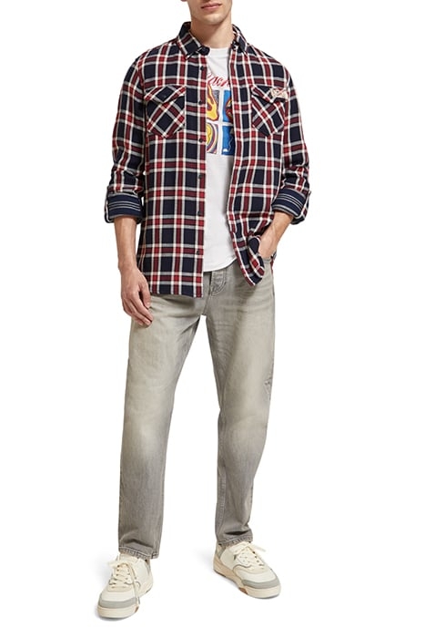 ARCHIVE DOUBLE FACE TWILL CHECK RED BLUE CHECK 3