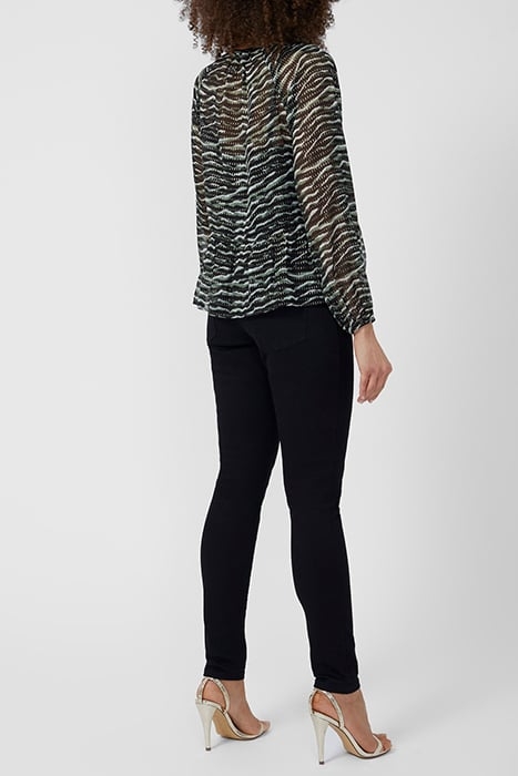 WINTER SHEEN LS RND NK BLOUSE BLACK 2