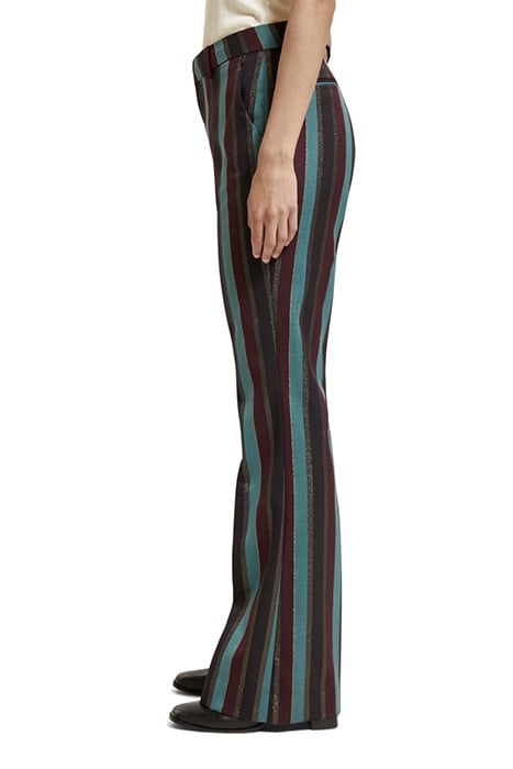 VIOLET - GLITTER STRIPE HIGH RISE FLARE PANT HERITAGE LUREX 6