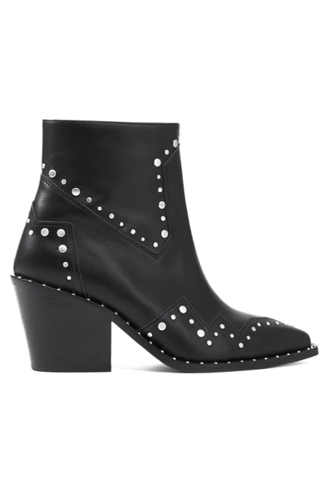 BOTTINES EN CUIR AVEC STUDS BLACK 1