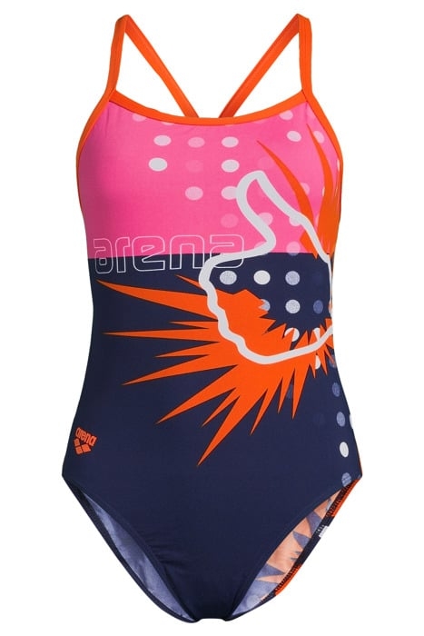 W LIKE ONE PIECE CHALLENGE BACK FL NAVY,MANGO 3