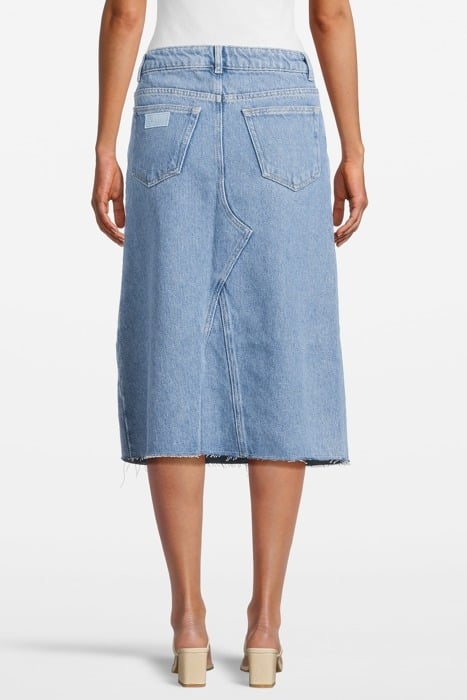 HEAVY DENIM MIDI SKIRT LIGHT BLUE STONE 2