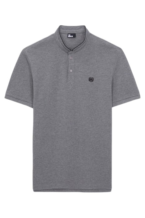 POLO MC COL OFFICIER BRODERIE TK DARK GREY 1