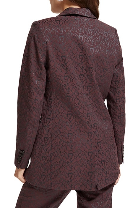 LEOPARD JACQUARD BLAZER LEOPARD JACQUARD BORDEAUX 2
