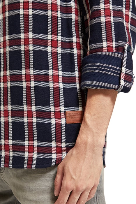 ARCHIVE DOUBLE FACE TWILL CHECK RED BLUE CHECK 7