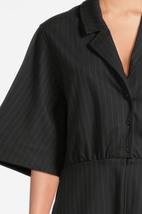 STRETCH STRIPE MINI DRESS BLACK 4