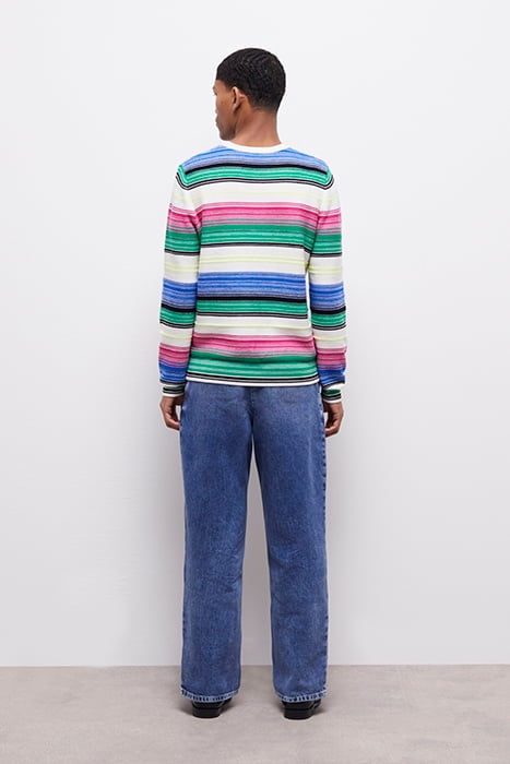 PULL COL ROND AVEC DEGRADE DE COULEURS MULTICOLOR 3