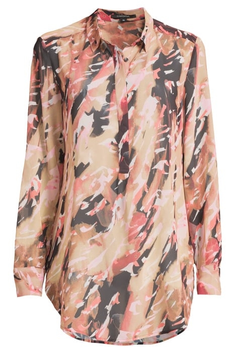 COMMA BLOUSES BROWN AOP 3
