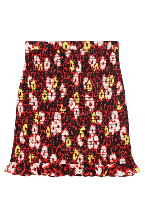 JUPE COUPE SMOCKEE PRINT WILD BLOSSOM RED / YELLOW 4