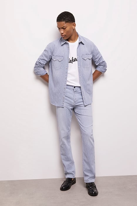 CHEMISE DENIM À RAYURE BLUE DENIM 5