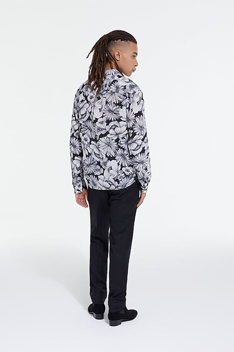 CHEMISE WAKO IMPRIME ROMANTIC GARDEN BLACK WHITE 4