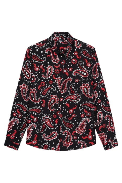 CHEMISE A MANCHES LONGUES COL CLASSIQUE BLACK - RED 1