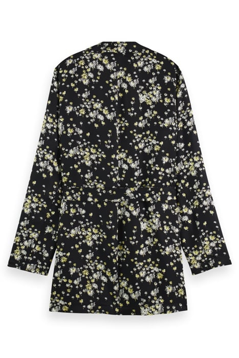 PRINTED DRAPEY BLAZER DANDELION BLACK 5