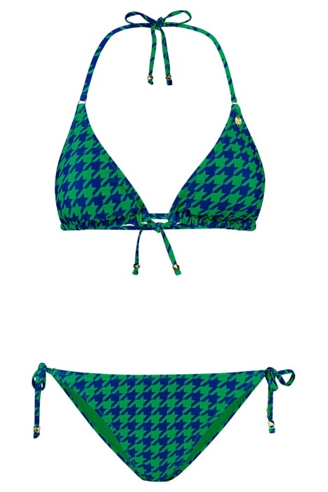 LADIES LIZ BIKINI SET PIED DE POULE OCEAN BLUE CHECK 4