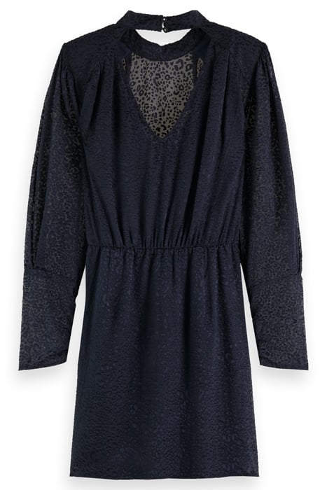 MOCK NECK MINI DRESS WITH OPEN BACK DETAIL NIGHT 5