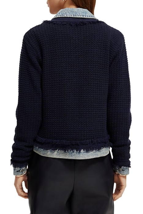 DENIM TWEED MIX BLAZER JACKET NIGHT 2