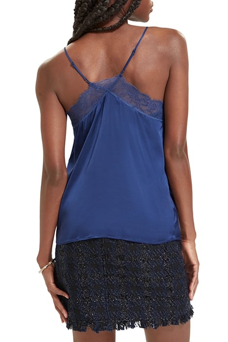 CAMISOLE WITH LACE TRIM DUTCH BLUE 2