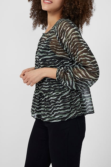 WINTER SHEEN LS RND NK BLOUSE BLACK 3