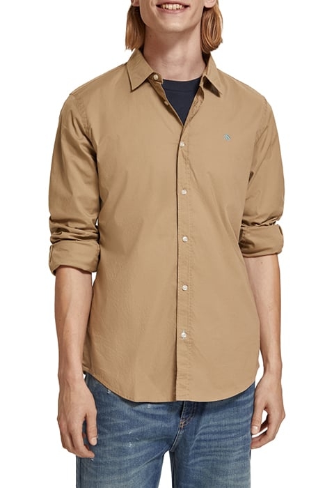 ESSENTIAL SOLID POPLIN SHIRT TAUPE 1
