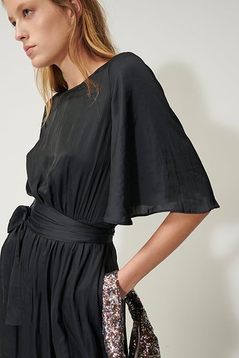 DRESS WITH SATIN SHEEN ANTHRACITE 5