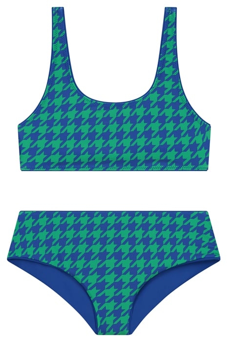 GIRLS RUBY REVERSIBLE BIKINI SET TROPIC GREEN MIX 1