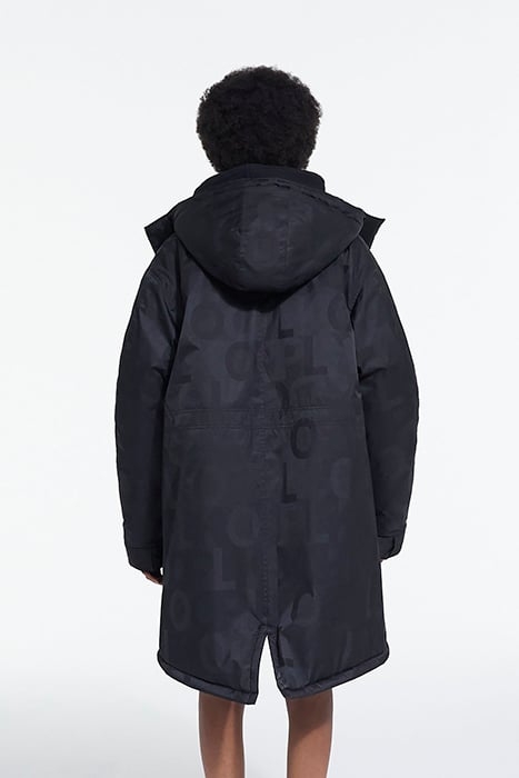 PARKA WITH FAKE SHEEP LINING BLACK 2