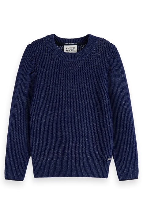 PUFFED SLEEVED PULLOVER NAVY BLUE 3