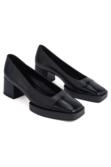 SAVA BLACK PATENT AND NAPPA LEATHER 2