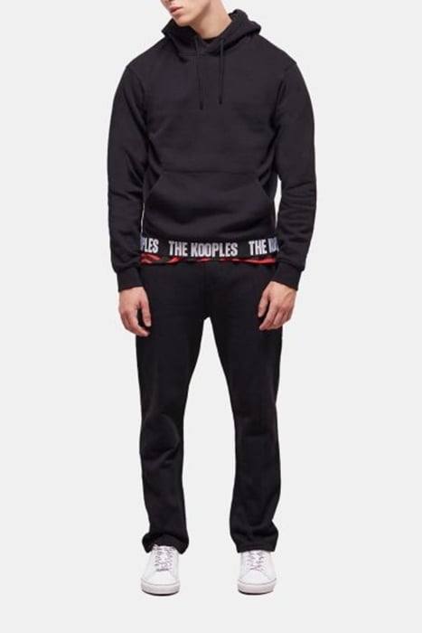 SWEAT CAPUCHE BANDE LOGO BLACK 1