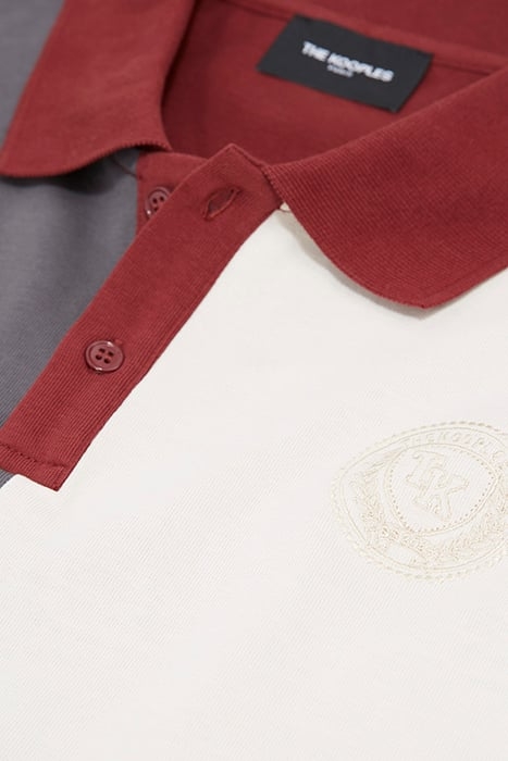 POLO MC DETAIL BRODERIE BORDEAUX 6