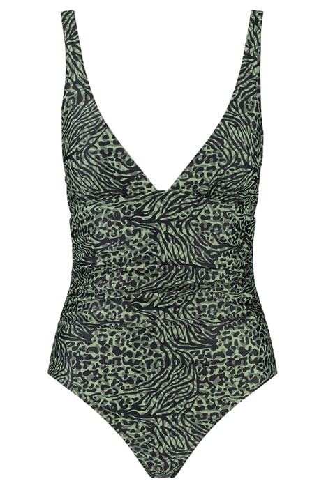 LADIES LARA SWIMSUIT MIXED ANIMAL FOREST GREEN MIXED ANIMAL 4