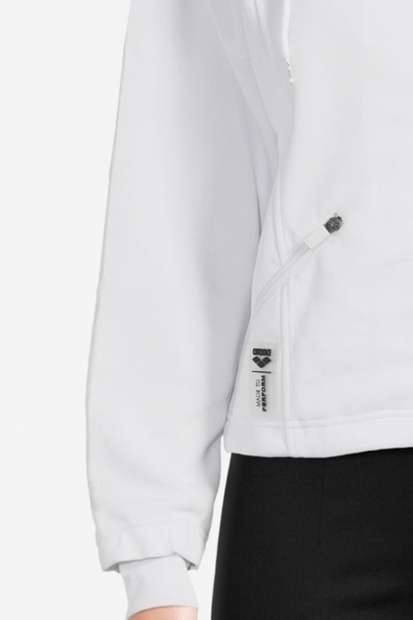 WOMAN HOODIE FULL ZIP OPTICAL WHITE 4