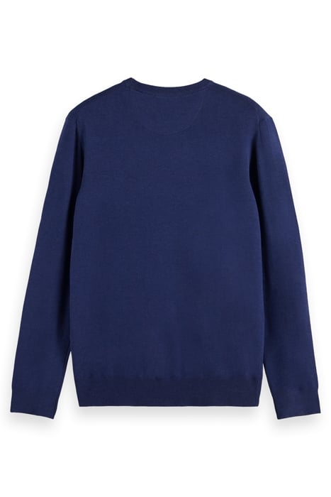 REGULAR FIT ESSENTIALS CREW IN ECO VERO DENIM BLUE 5