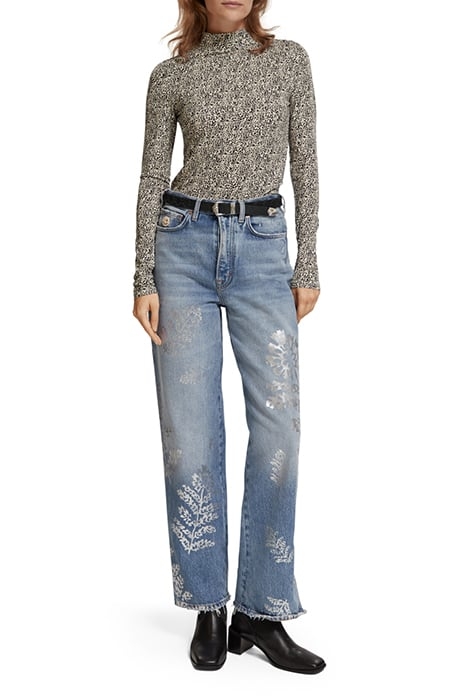 ALL OVER PRINTED MOCKNECK LONG SLEEVED SHIRT LEOPARD SPOT 3