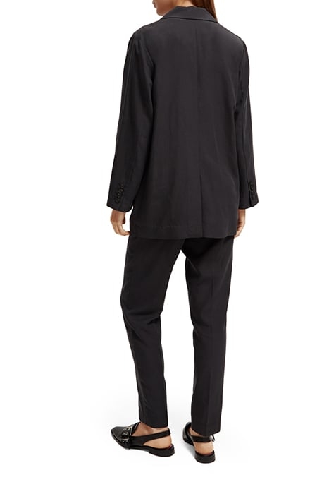 DRAPEY DOUBLE BREASTED BLAZER CHARCOAL 3