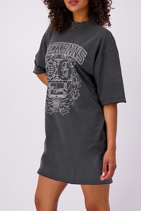 UNIVERSITY TEE DRESS BLACK 1