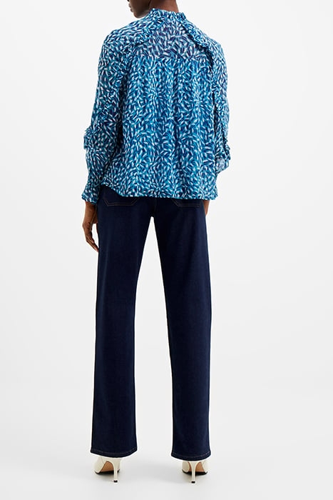 BILLI RECY HALLIE FRILL TOP BLUE 2