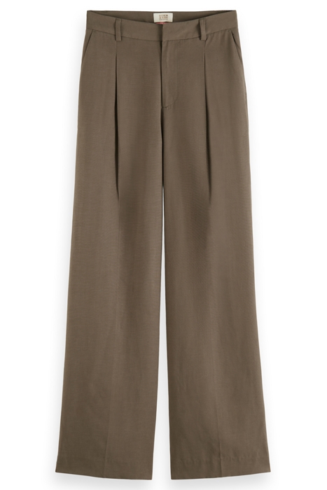 DRAPEY MID RISE WIDE LEG PANT DARK TAUPE 4