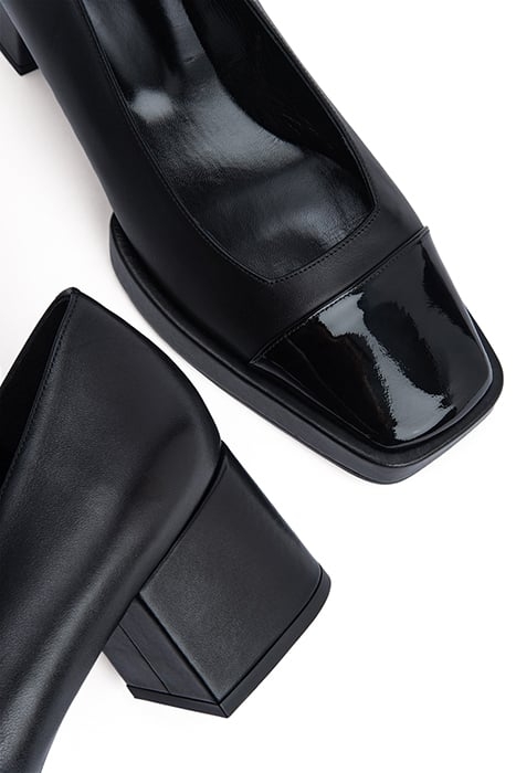 SAVA BLACK PATENT AND NAPPA LEATHER 4